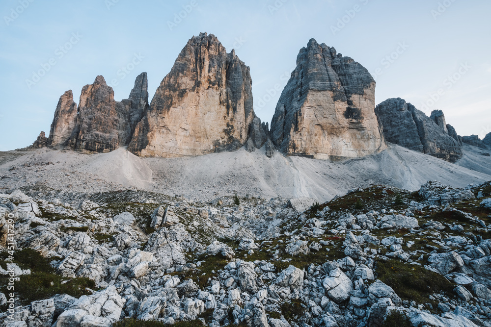 The Tre Cime di Lavaredo, in the Sexten Dolomites, Italy