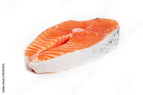 Large piece of fresh tasty salmon