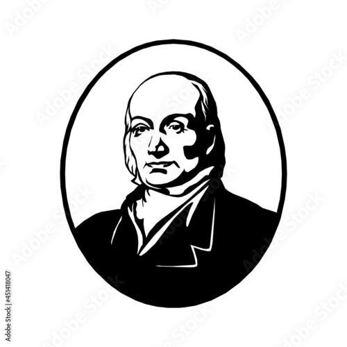 John Quincy Adams - sixth president of the USA in eps 10