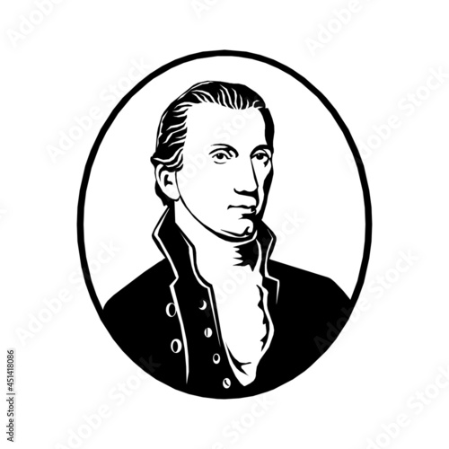 James Monroe - fifth president of the USA in eps 10