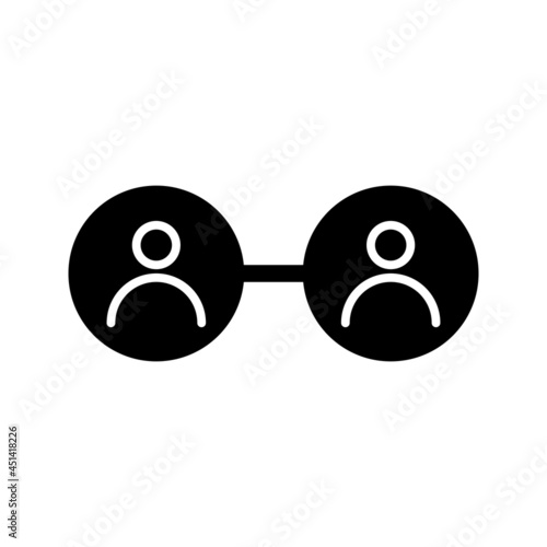 Unique Social Circle Vector Glyph Icon