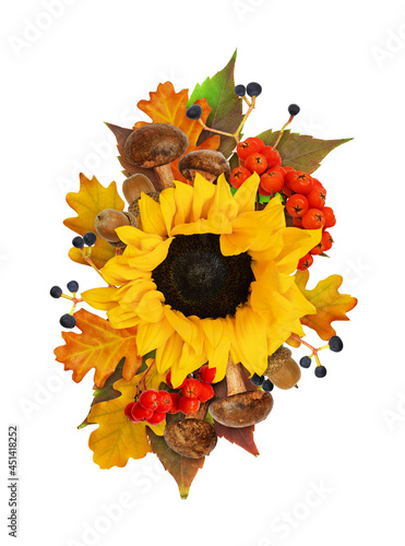 Yellow sunflower, aster flo...