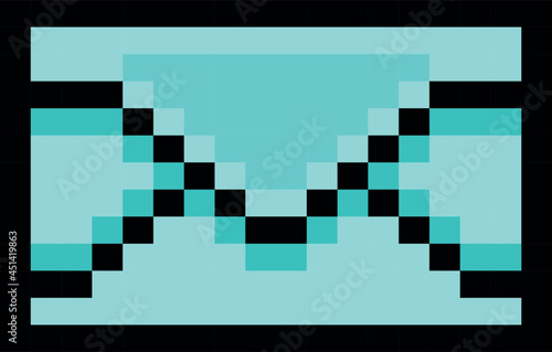 mail Pixel Art isolated on white  Background vector illustration