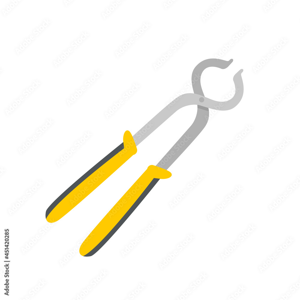 Hand tools vector. Steel pliers for pinching workpieces and cutting wires Hand tools vector. Steel pliers for pinching workpieces and cutting wires