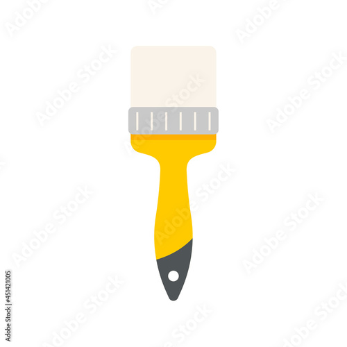Hand tools vector. The wooden brush has soft bristles. for painting the wall