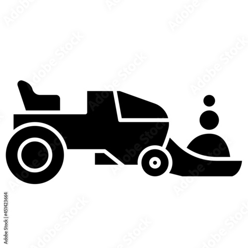 snowplow blue line icon