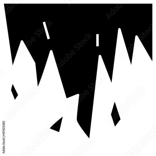 stalactite blue line icon