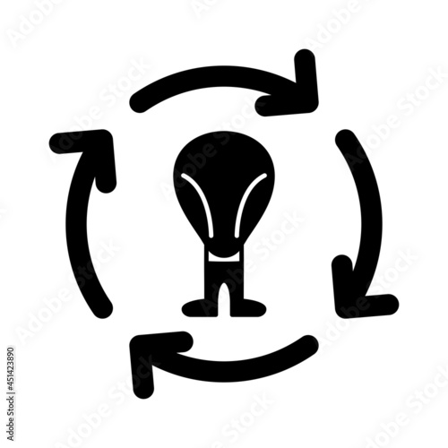 Unique Creative Process Vector Glyph Icon