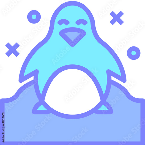 penguin gradient icon