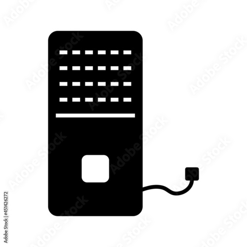 Unique Electric Furnace Vector Glyph Icon