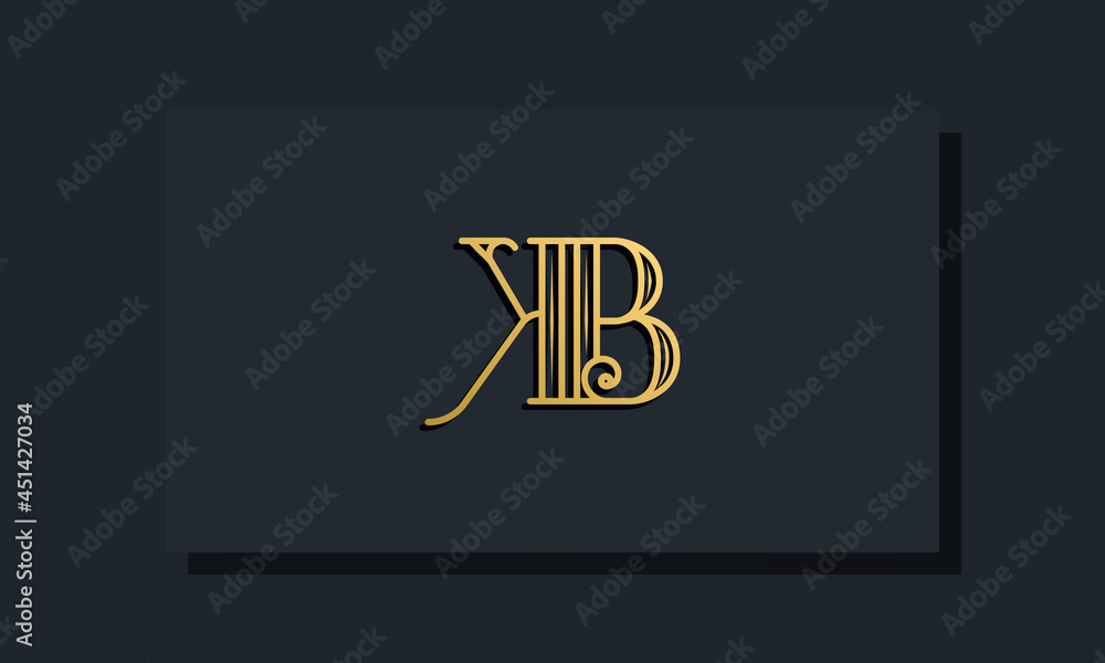 Minimal Inline style Initial KB logo.