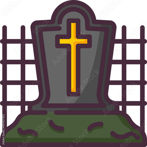 grave line icon