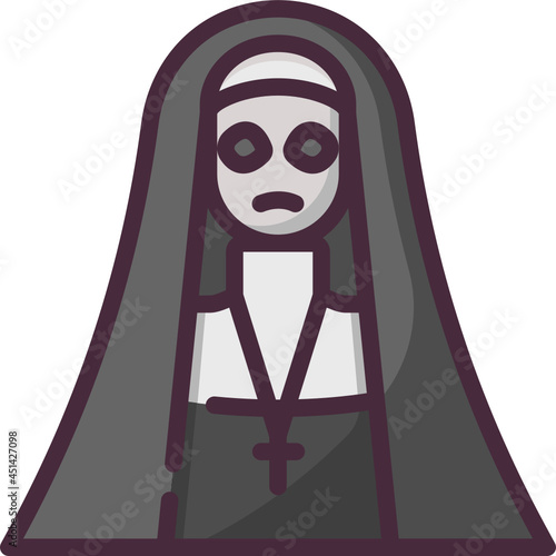 nun line icon