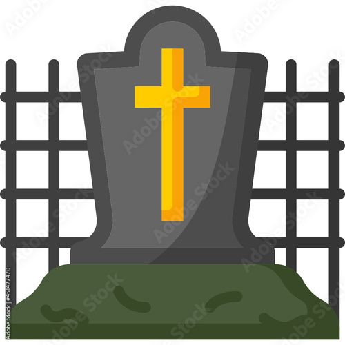 grave flat icon