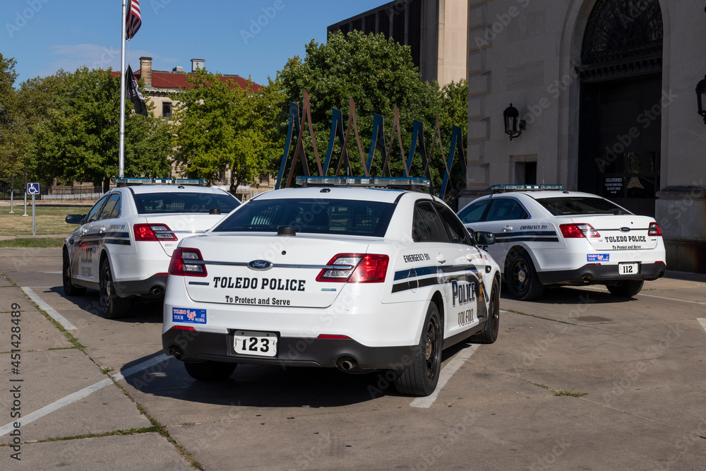 Toledo Police Department vehicles. The Toledo Police Department can be