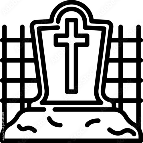 grave line icon