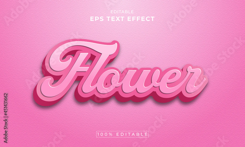 Flower 3d Editable Text Effect Template