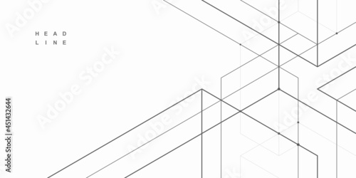 Abstract geometric technological background. Architectural construction.