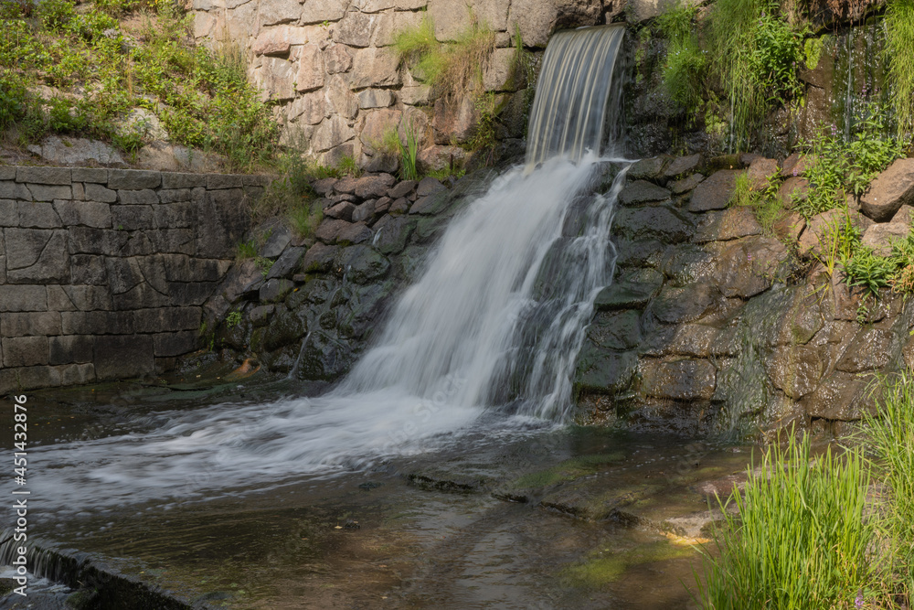 Details of a beautiful waterfall in a countryside Details of a beautiful waterfall in a countryside