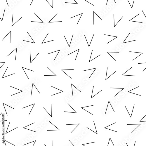 Check marks pattern. White background and white marks. Vector.