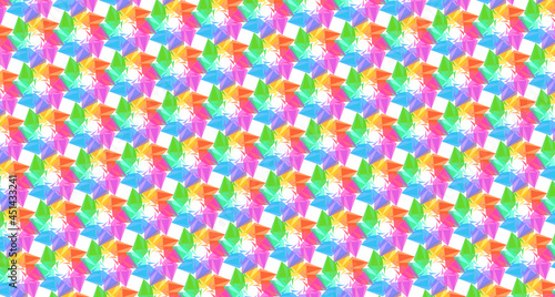 Repetitive abstract geometric rainbow pattern-8bb1a
