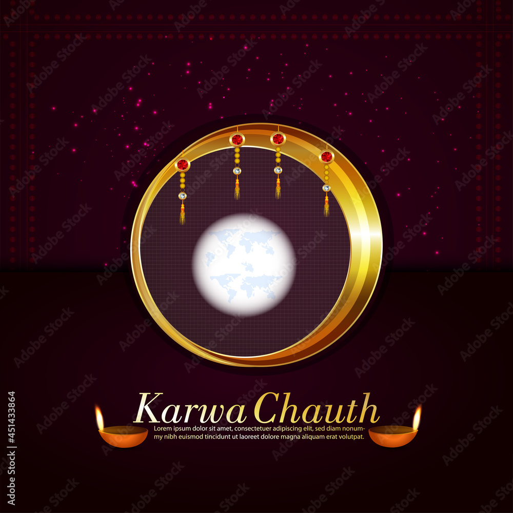Happy karwa chauth celebration background Happy karwa chauth celebration background