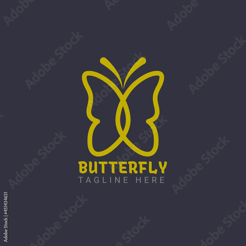 Butterfly Logo design vector. Butterfly logo suitable for beauty cosmetic logo.