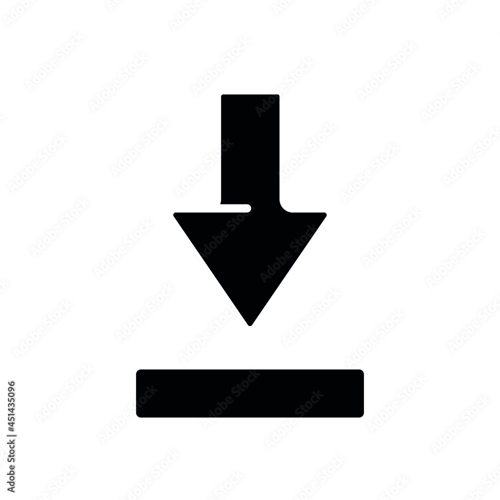 Download glyph icon. Arrows. Vector fill black illustration. Download glyph icon. Arrows. Vector fill black illustration.