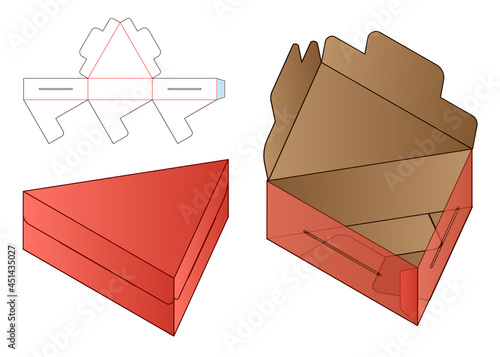 Box packaging die cut template design. 3d mock-up