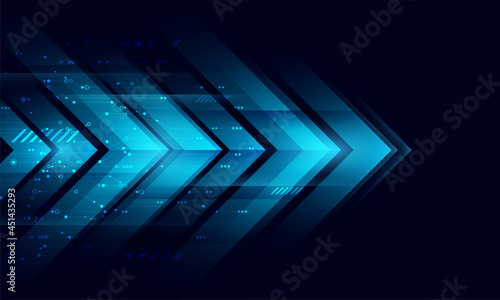 Modern abstract high-speed movement. Dynamic arrows motion on blue background. Movement template for banners, presentations, flyers, posters. Vector illustration.