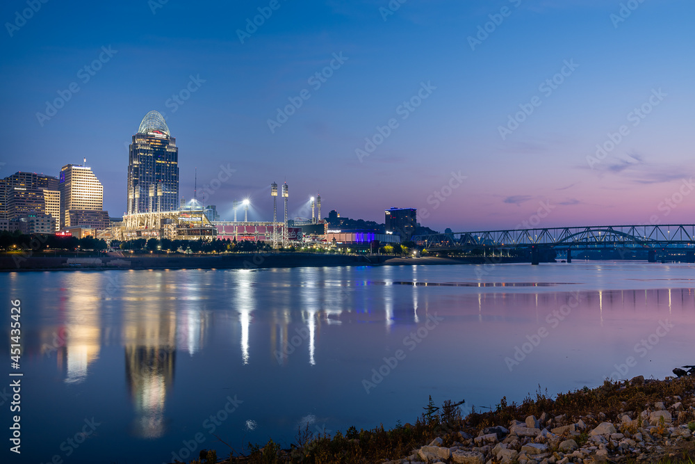 The Cincinnati Skyline at Sunrise