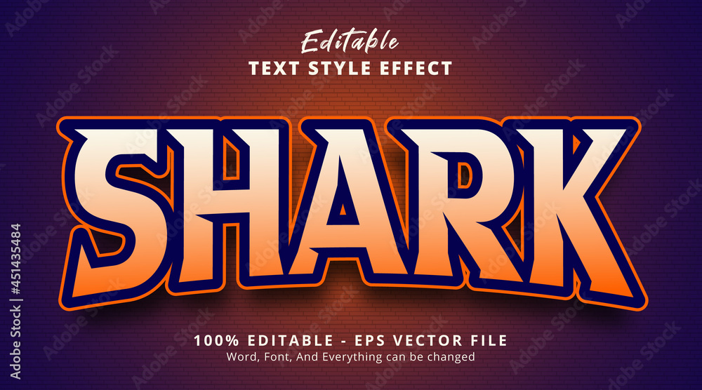 Editable Text Effect, Gaming Shark text with logo gaming style effect Editable Text Effect, Gaming Shark text with logo gaming style effect