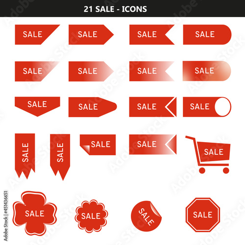sale icon set, buy and sale, shopping, vector