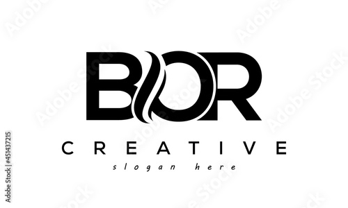 Letter BOR creative logo design vector	 photo