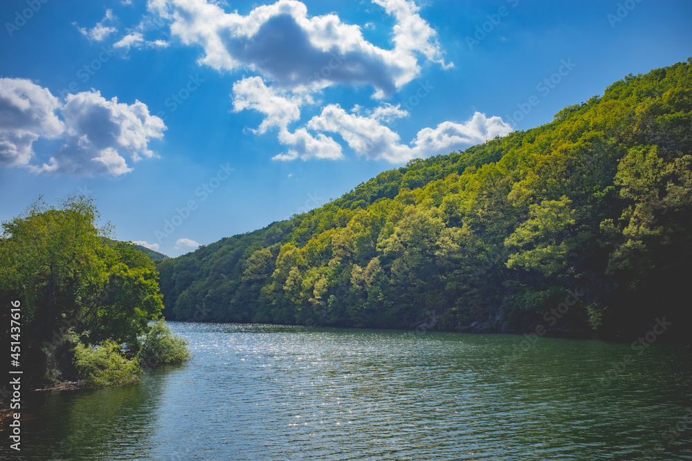 lake and mountains