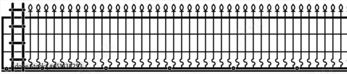Wrought Iron Long Sliding Gate M_2108001