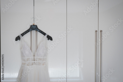 white clothes hangers