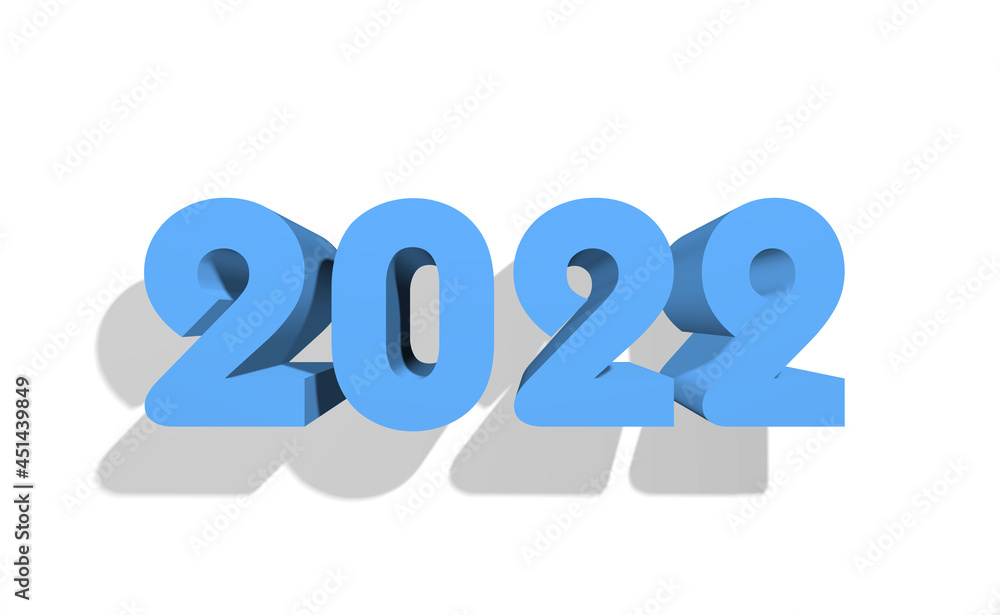 New Year 2022 Creative Design Concept - 3D Rendered Image	
