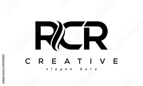 Letter RCR creative logo design vector	 photo