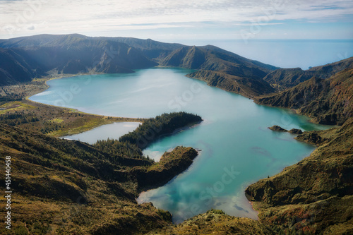 Lagoa do Fogo Crater Lake on Sao Miguel  Azores