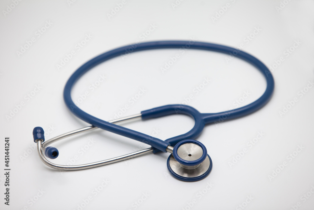 Medical headphones placed on a white background. Medical headphones placed on a white background.