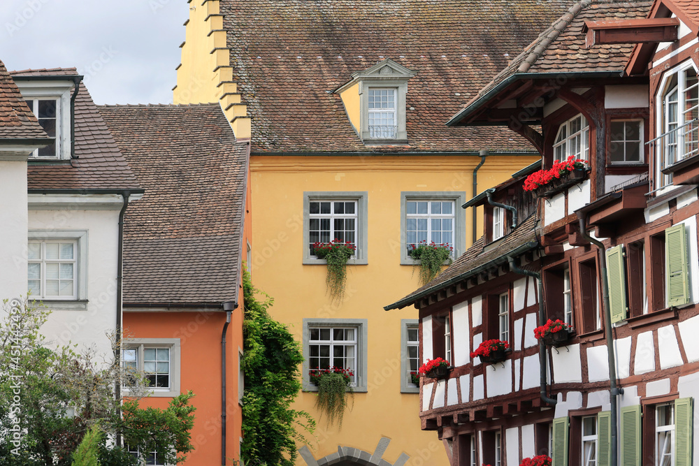 The historical old town of Meersburg at the lake constance, baden-wuerttemberg in germany, europe