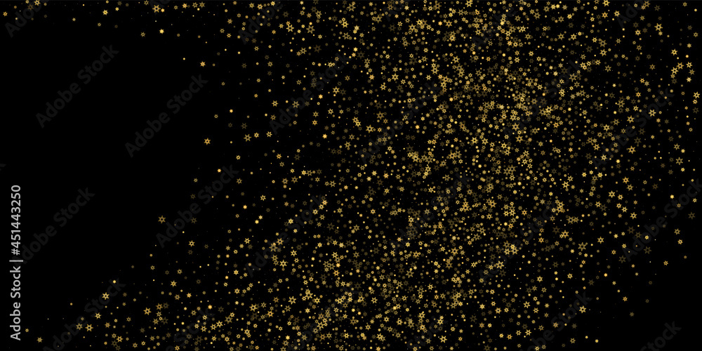 Falling Snow flakes golden pattern Holiday Vector Falling Snow flakes golden pattern Holiday Vector