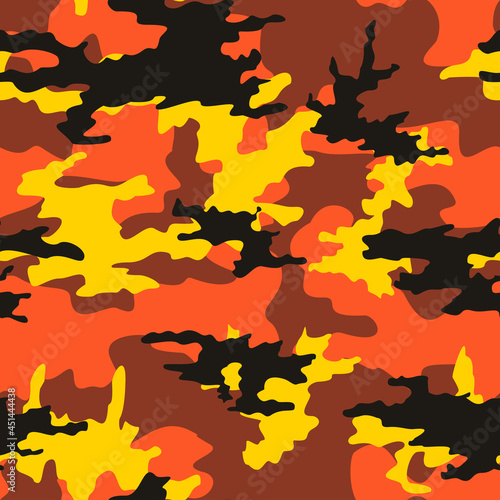 orange camo texture, army uniform, forest hunting pattern, camouflage.