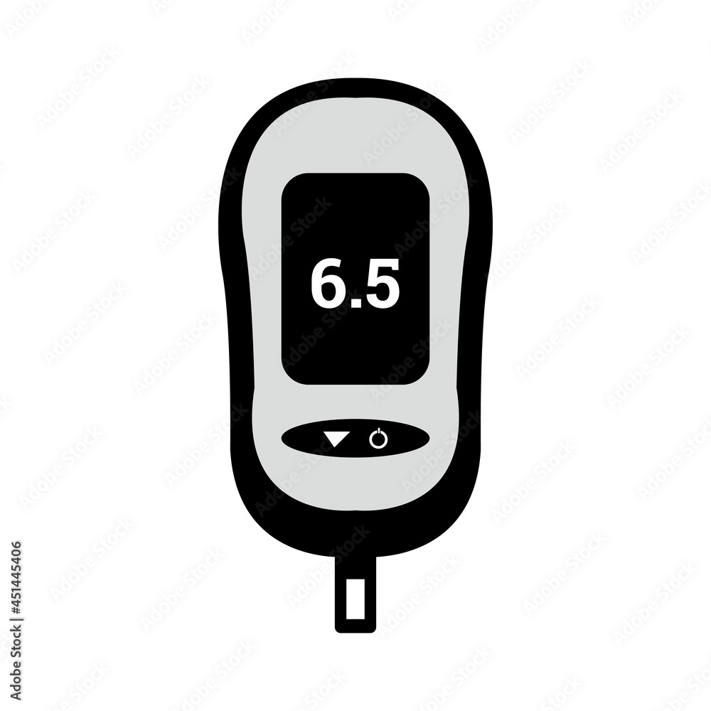 Black and white glucose sugar test icon with vector file Stock Vector ...