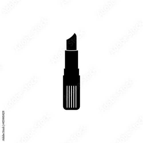 Stylish black and white lipstick flat icon with vector file