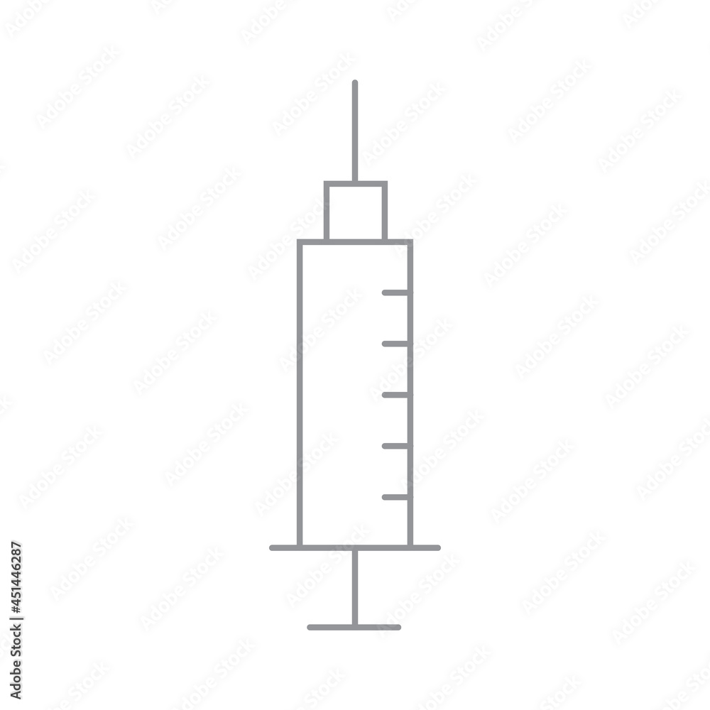 Syringe icon. Vaccine symbol. Linear vector illustration. Syringe icon. Vaccine symbol. Linear vector illustration.