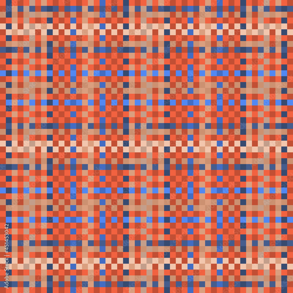 Seamless checkered pattern background. fabric texture. Vector.