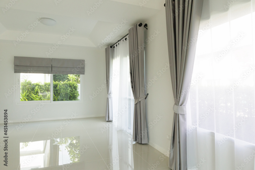 Curtain window interior decoration in living room Curtain window interior decoration in living room