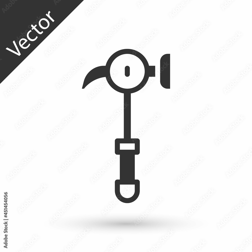 Grey Hammer icon isolated on white background. Tool for repair. Vector Grey Hammer icon isolated on white background. Tool for repair. Vector